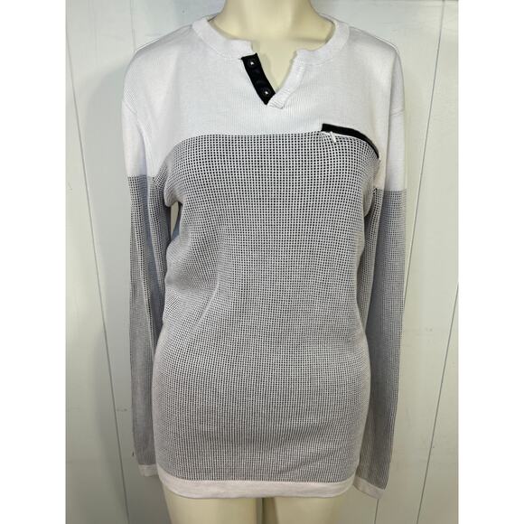 Guess Los Angeles women’s size medium cotton and modal blend sweater Black/White - Picture 1 of 7
